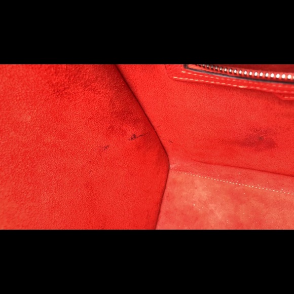 Celine Micro Red Luggage Tote - Picture 7 of 16